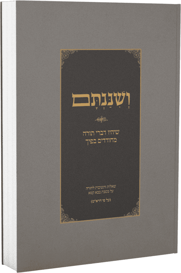 ושננתם – בבא קמא / הרב מרדכי הס