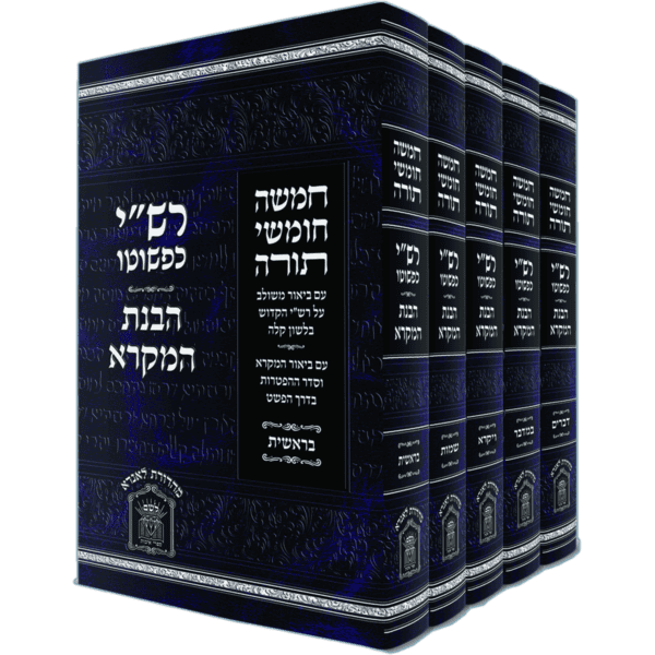 סט רש"י כפשוטו בינוני - הבנת המקרא / 5 כרכים